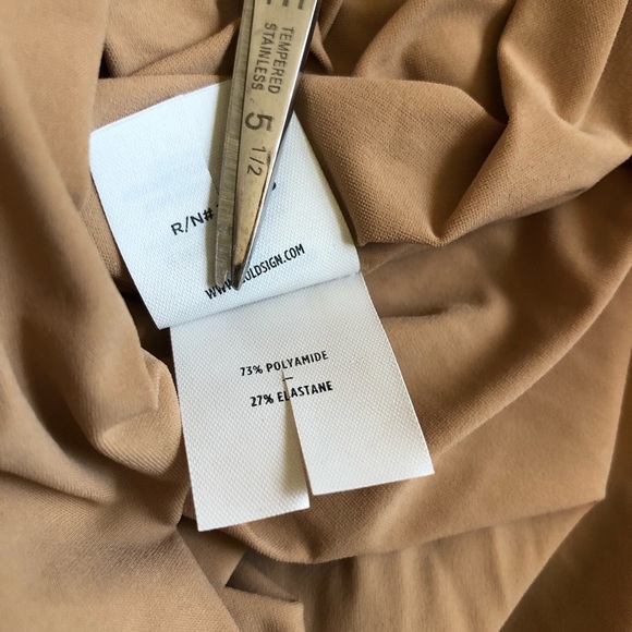 Goldsign Hutton Ruched Nude Strappy Bodysuit size Medium - Picture 12 of 15